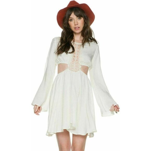 Swell Women's Baja Crochet Detail Cut Out Dress S - Picture 3 of 7